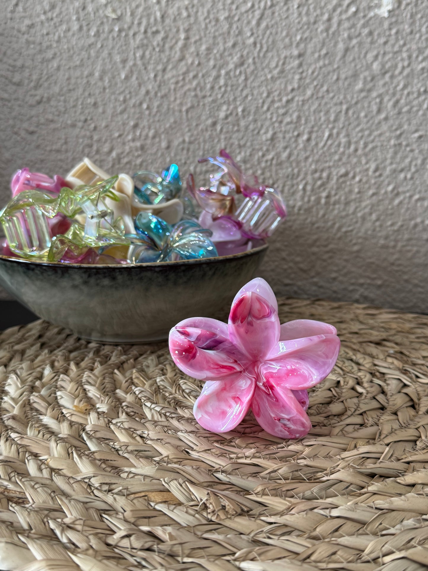 Pince fleur rose