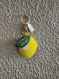 Porte clés citron en perles de rocaille