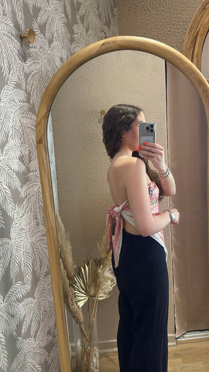 Top bandeau Isadora rose