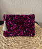 Pochette rose avec sequins