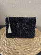 Pochette noir avec sequins