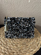 Pochette noir/argent avec sequins