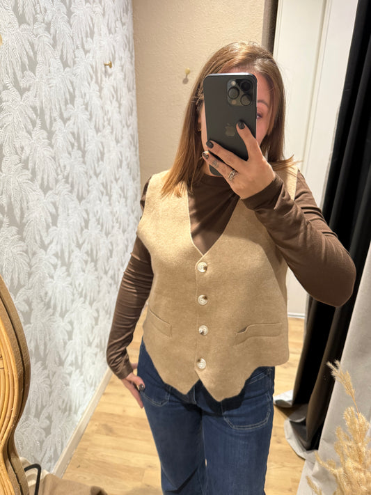 Gilet Loucia - Taupe
