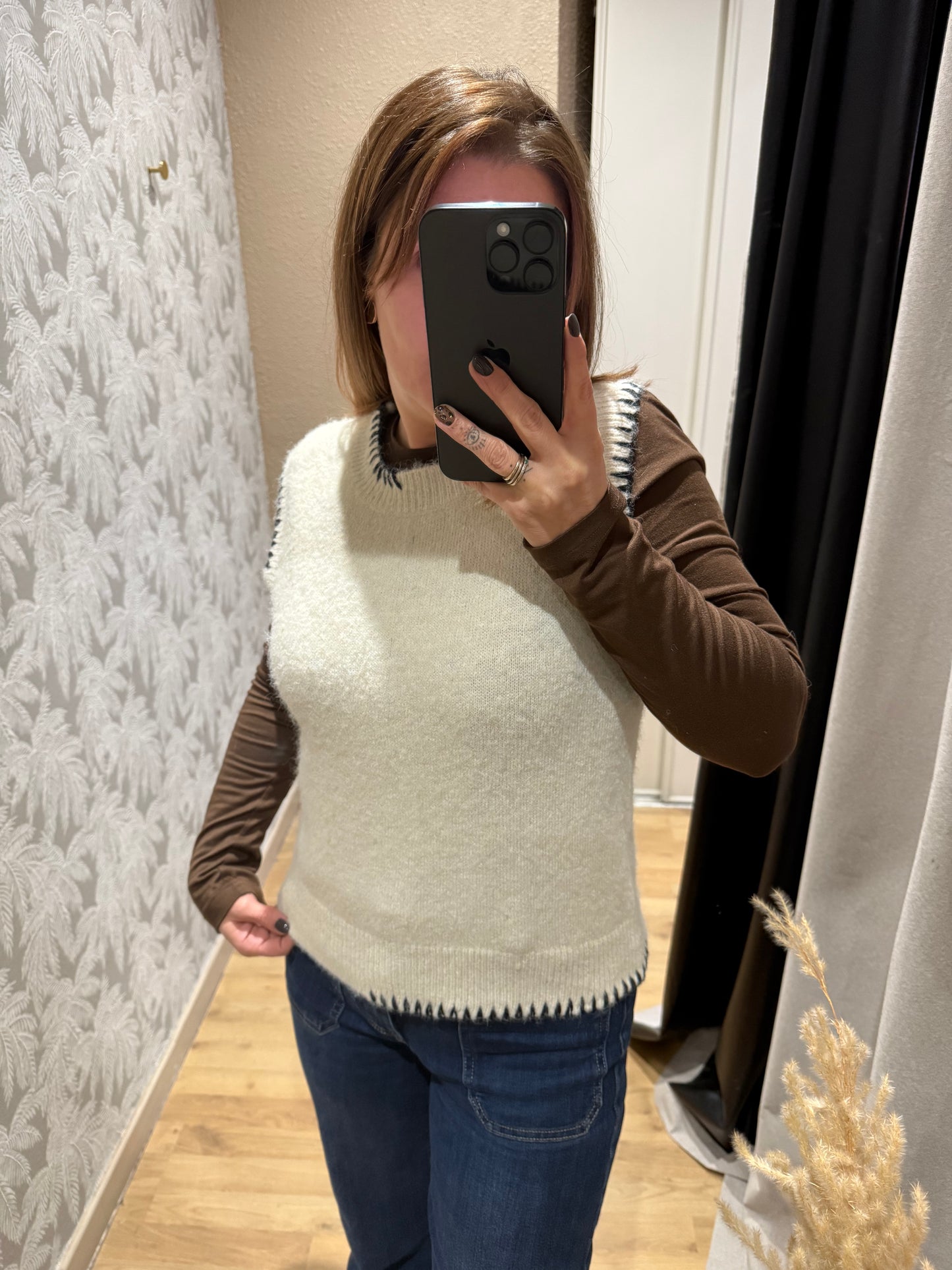 Pull sans manches Colette - Écru